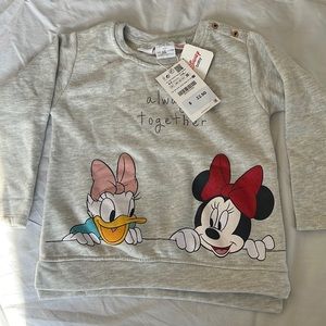 Zara baby Minnie and Daisy sweatshirt. Size 4-5